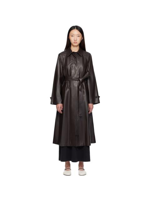 The Row Brown Ryota Leather Coat