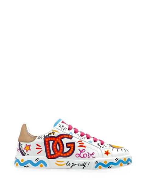 Dolce & Gabbana Dolce & Gabbana Leather Sports Shoes With Logo