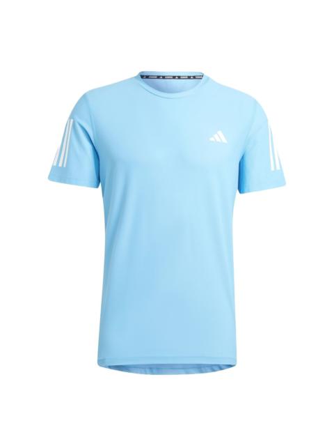 adidas Own The Run T-shirt Asia Sizing 'Light Blue' IN1513