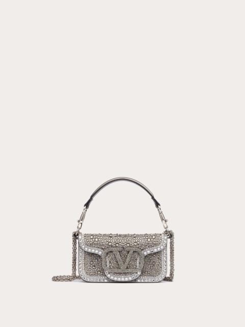 SMALL VALENTINO GARAVANI LOCÒ SHOULDER BAG WITH RHINESTONES