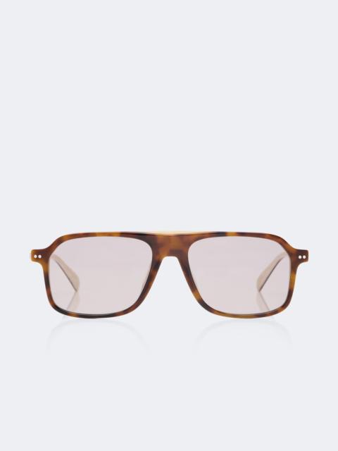Brunello Cucinelli Sartorial Sunset rectangular sunglasses