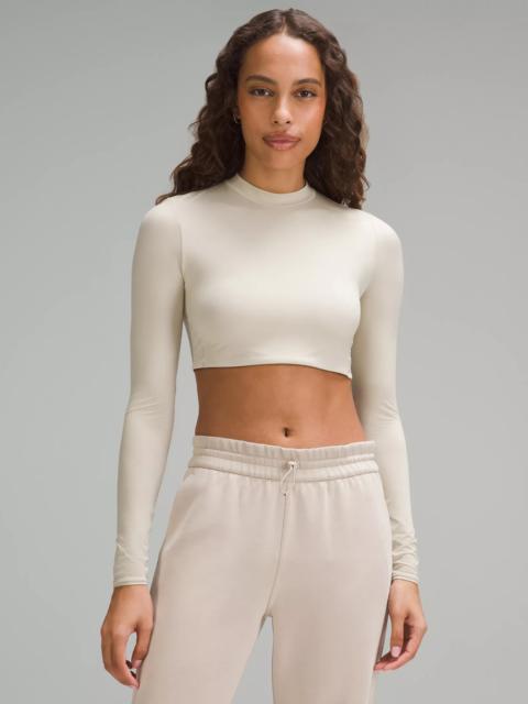 lululemon Wundermost Ultra-Soft Nulu Mockneck Super-Cropped Long-Sleeve Shirt