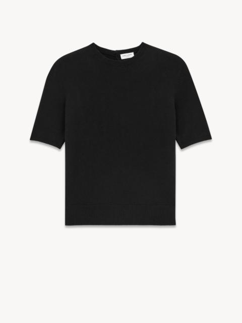 SAINT LAURENT T-SHIRT SWEATER IN WOOL