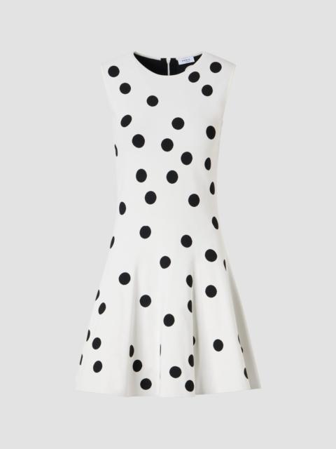 AKRIS Women's Polka Dot Fit & Flare Mini Dress - Cream Black
