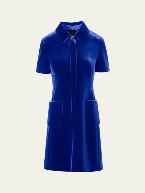 AKRIS Velvet Patch Pocket Dress