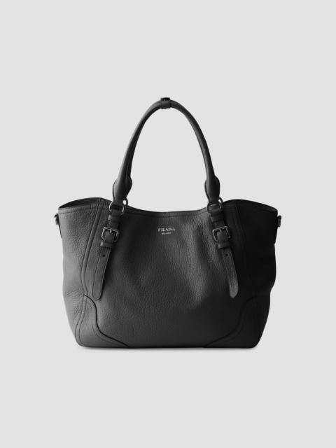 Prada Women's Large Leather Tote Bag - Black