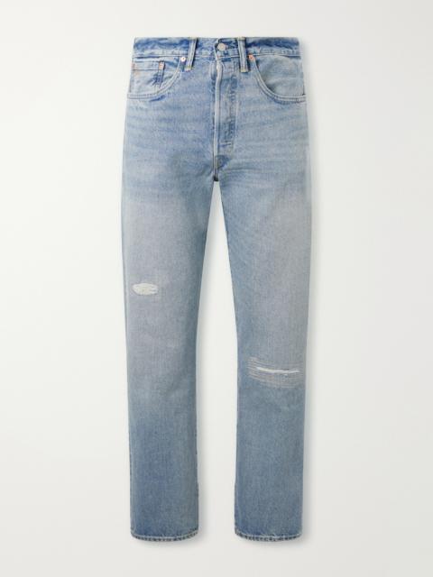 RRL by Ralph Lauren Straight-Leg Logo-Embroidered Distressed Jeans