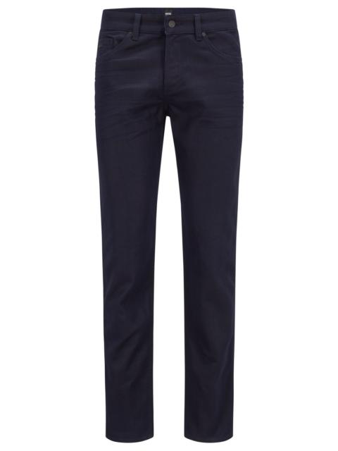 BOSS SLIM-FIT JEANS IN BLUE-BLACK COMFORT-STRETCH DENIM