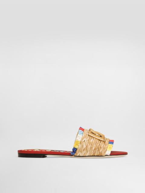 Dolce & Gabbana Raffia flat slides