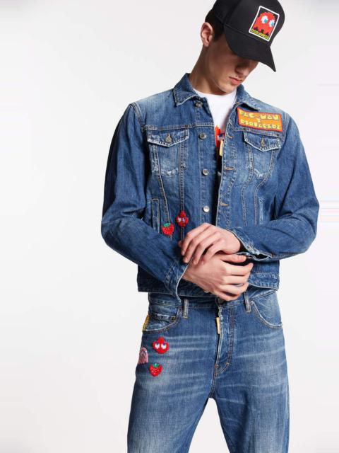 DSQUARED2 PAC-MAN MEDIUM WASH DAN JEAN JACKET