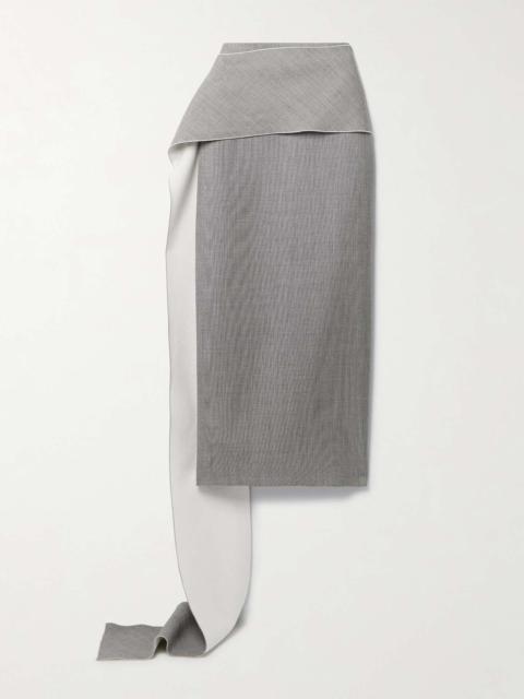 The Row Laz wrap-effect wool-blend midi skirt
