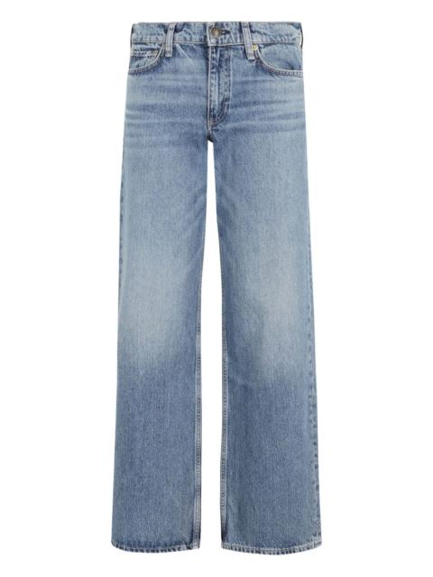 rag & bone five-pocket faded wide-leg jeans