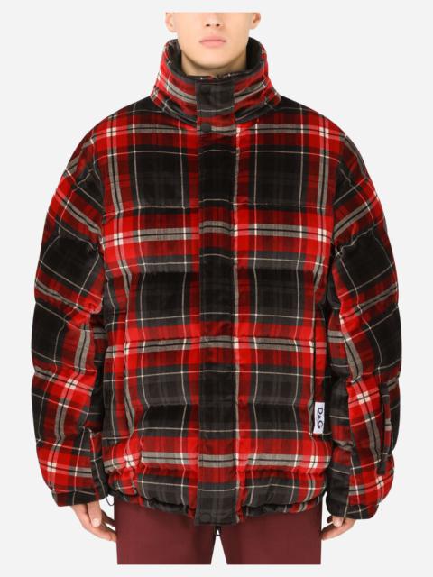 Dolce & Gabbana Reversible quilted check velvet jacket