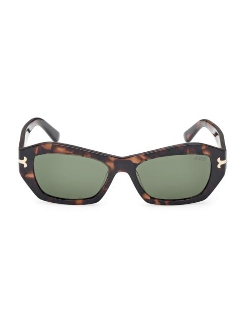 PUCCI Women's 54MM Rectangular Sunglasses - Dark Havana Green