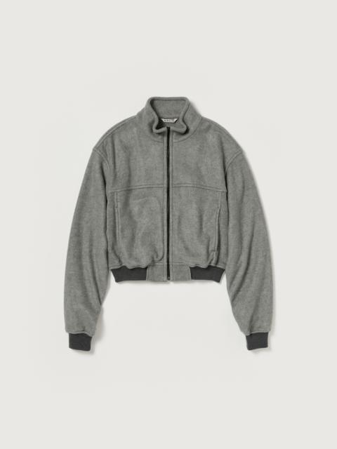 AURALEE PURE SILK COMFORT FLEECE ZIP BLOUSON
