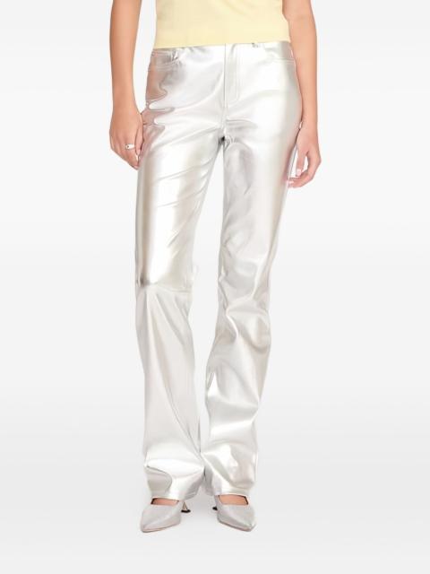 STAUD metallic-effect trousers