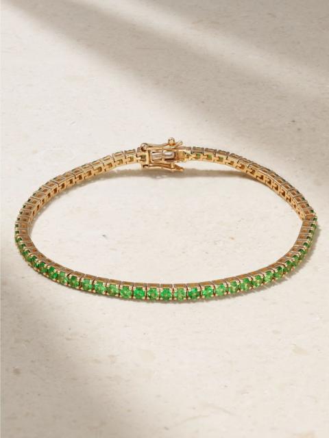 ROXANNE FIRST 14-karat gold tsavorite tennis bracelet Green