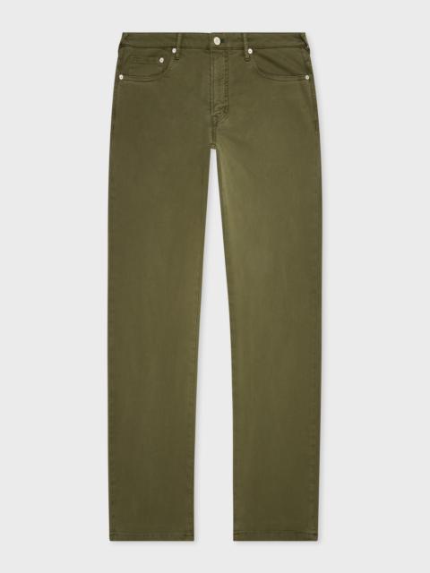 Paul Smith Relaxed Tapered-Fit Khaki Stretch Cotton-Twill Jeans