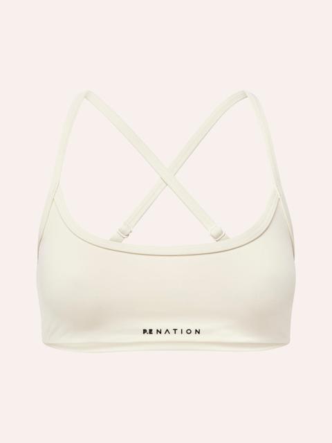 P.E NATION REVEAL SPORTS BRA IN WHISPER WHITE