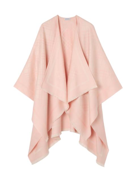 Burberry Women's Signature Check Wool-Cashmere Cape - Compact Pink