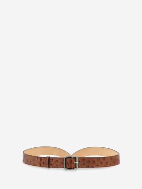 Alexander McQueen Women's Classic Bumster Belt in Brown