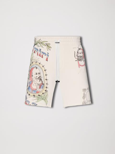 AMIRI ZIG-ZAG SKETCH JERSEY SHORT