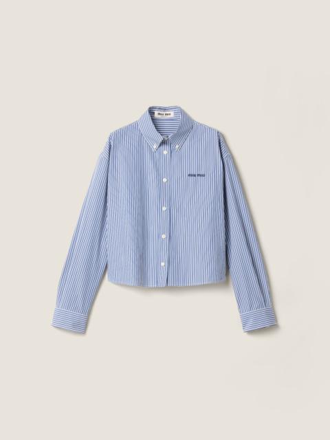Miu Miu Micro pinstripe poplin shirt