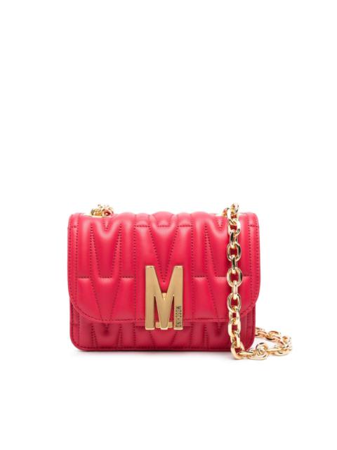 Moschino small logo-quilted crossbody bag