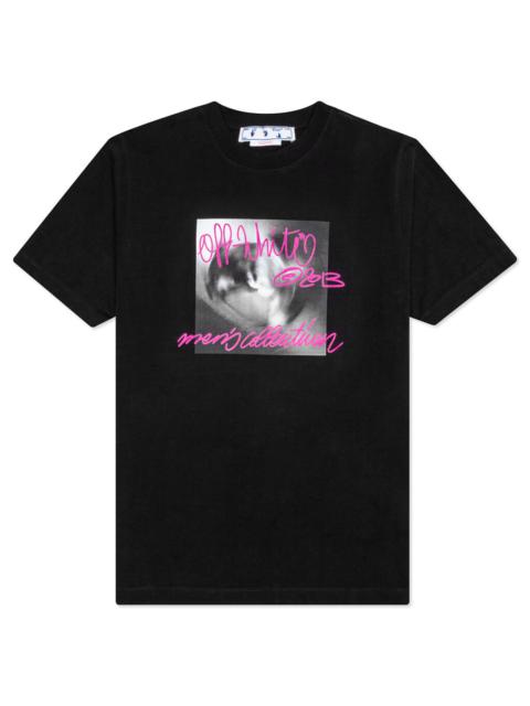 Off-White TORNADO TYPE SLIM S/S TEE - BLACK/FUCHIA
