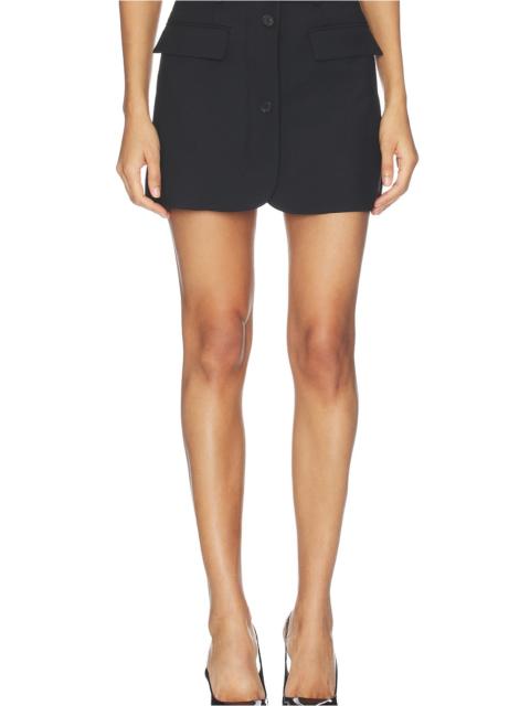 Monse Deconstructed Tailored Mesh Corset Mini Skirt