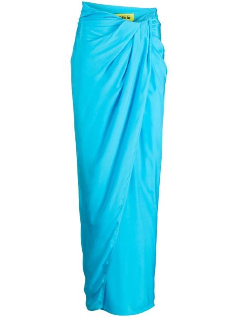 GAUGE81 Paita draped silk maxi skirt