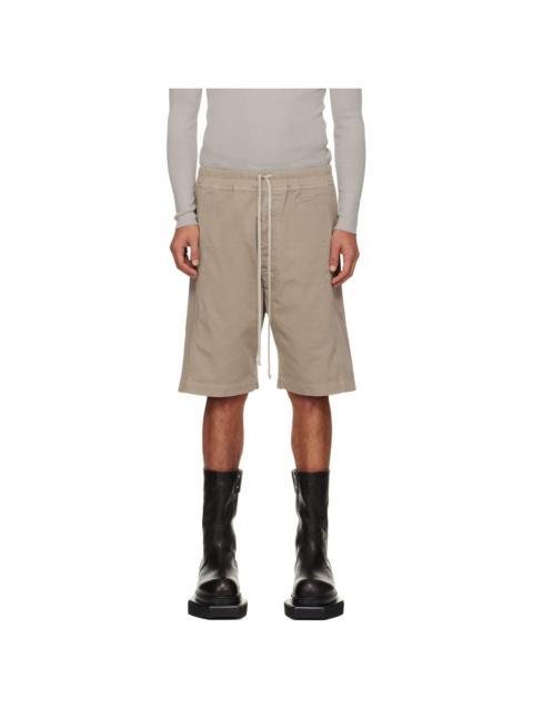 Rick Owens DRKSHDW Taupe Concordians Pusher Shorts