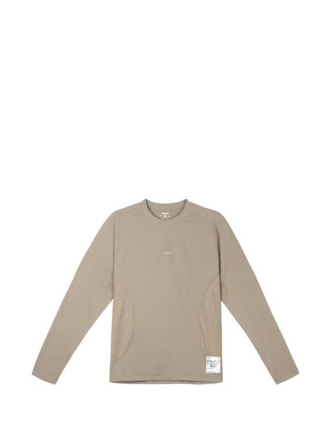 SATISFY mesh-panel long-sleeve T-shirt