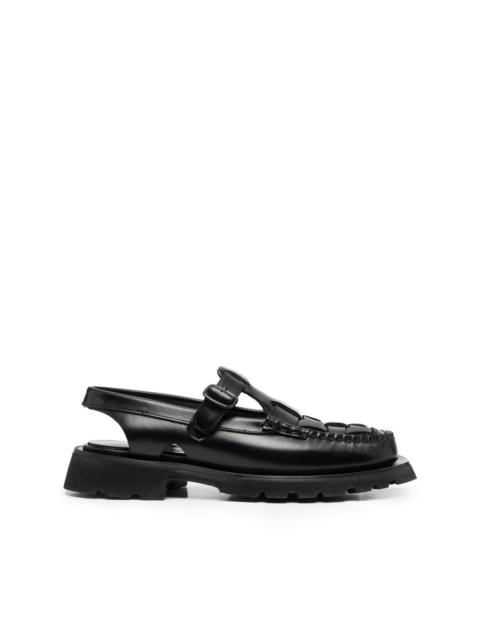 HEREU interwoven buckled oxford shoes