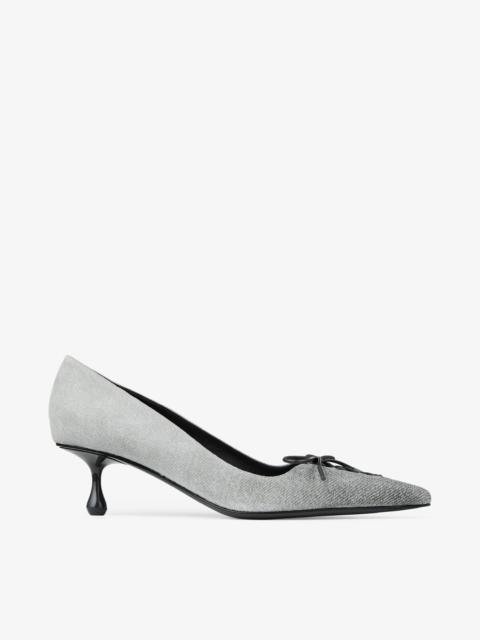 JIMMY CHOO Scarlett 50
Dove Suede Denim Pumps