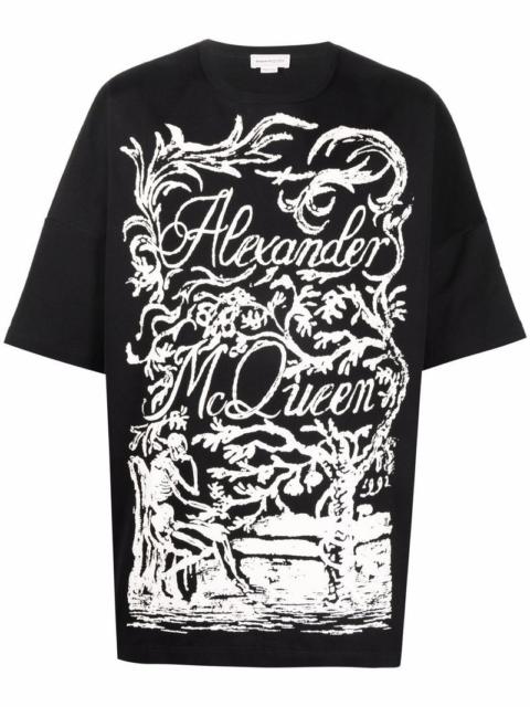 Alexander McQueen ALEXANDER MCQUEEN Logo Graphic Print T-Shirt Black