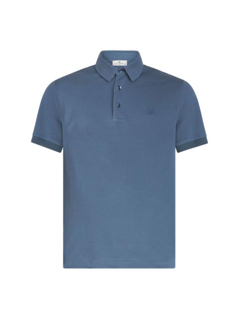 Pegaso-embroidered cotton polo shirt