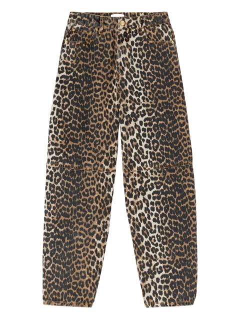 GANNI leopard-print jeans