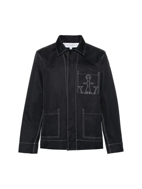 JW Anderson JW Anchor-embroidered shirt jacket