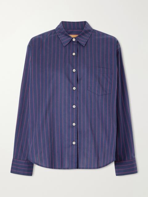 JAMIE HALLER Weekend Striped Cotton Shirt