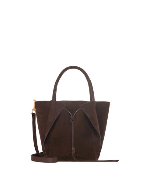 GABRIELA HEARST Small Marija Tote Bag in Chocolate Suede