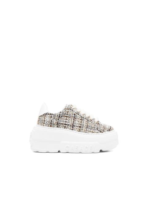 CASADEI tweed platform sneakers