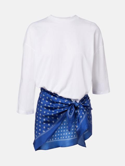 CHRISTOPHER ESBER Silk-trimmed cotton beach cover-up