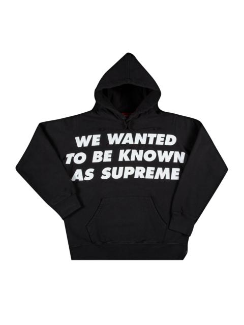 Supreme Known As Hooded Sweatshirt 'Black'