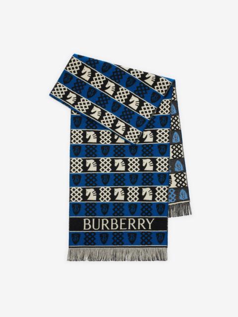 Burberry Chess Fair Isle Wool Scarf