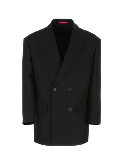 Black Wool Blend Blazer
