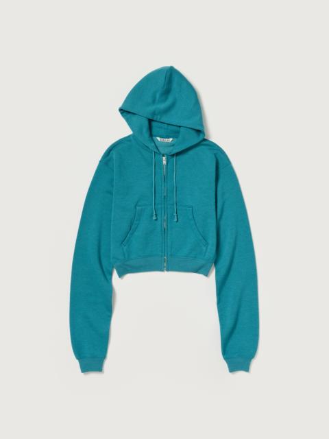 AURALEE HIGH-TWIST COMPACT SWEAT ZIP PARKA
