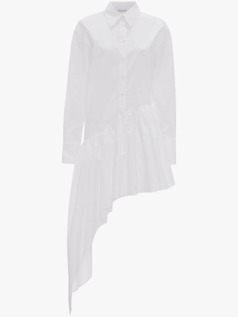 JW Anderson ASYMMETRIC GATHERED PEPLUM SHIRT DRESS