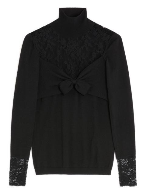 Valentino lace-panelled top