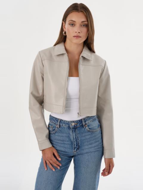 LAMARQUE DAMIANA | Cropped Recycled Leather Jacket